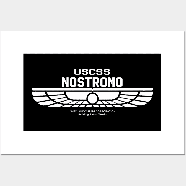 Nostromo Weyland Logo Alien Wall Art by Angel arts